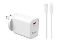 WALL CHARGER 240V USB-C (TYPE C) 25W WITH USB-C TO 8 PIN CABLE